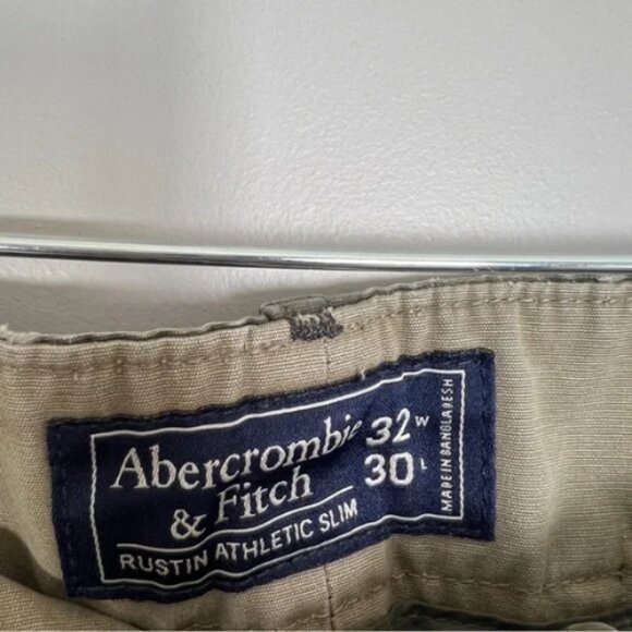 Abercrombie‎ Fitch Rustin Athletic Slim Cargo Pants Green Camo 32 x 30 *see note - Picture 7 of 11